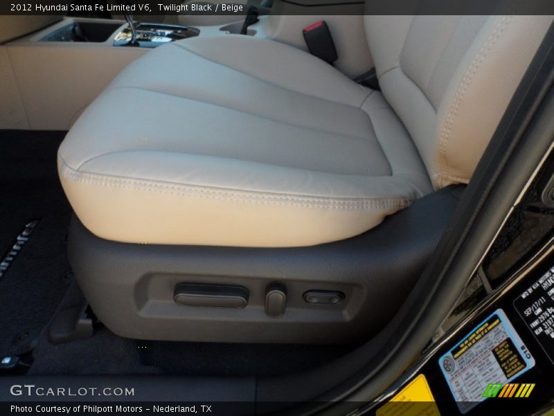 Twilight Black / Beige 2012 Hyundai Santa Fe Limited V6