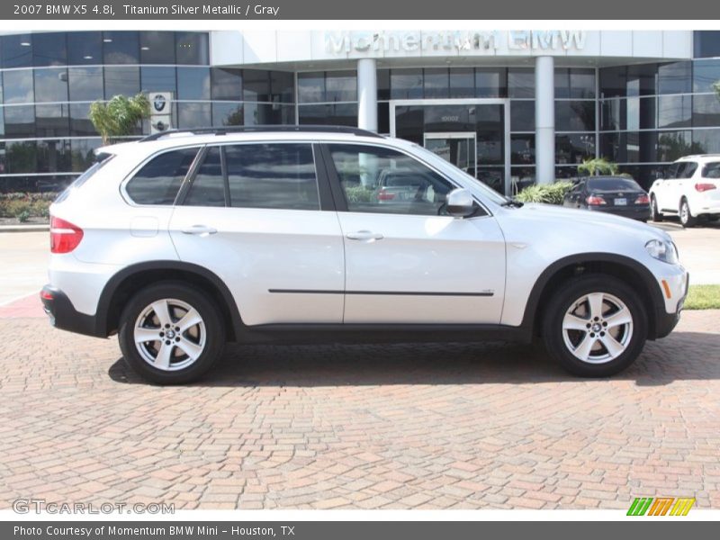 Titanium Silver Metallic / Gray 2007 BMW X5 4.8i