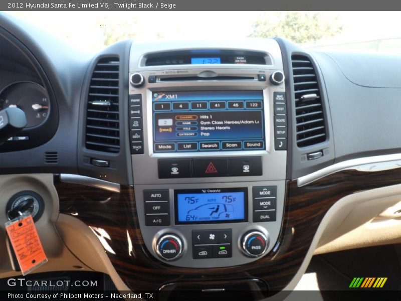 Twilight Black / Beige 2012 Hyundai Santa Fe Limited V6