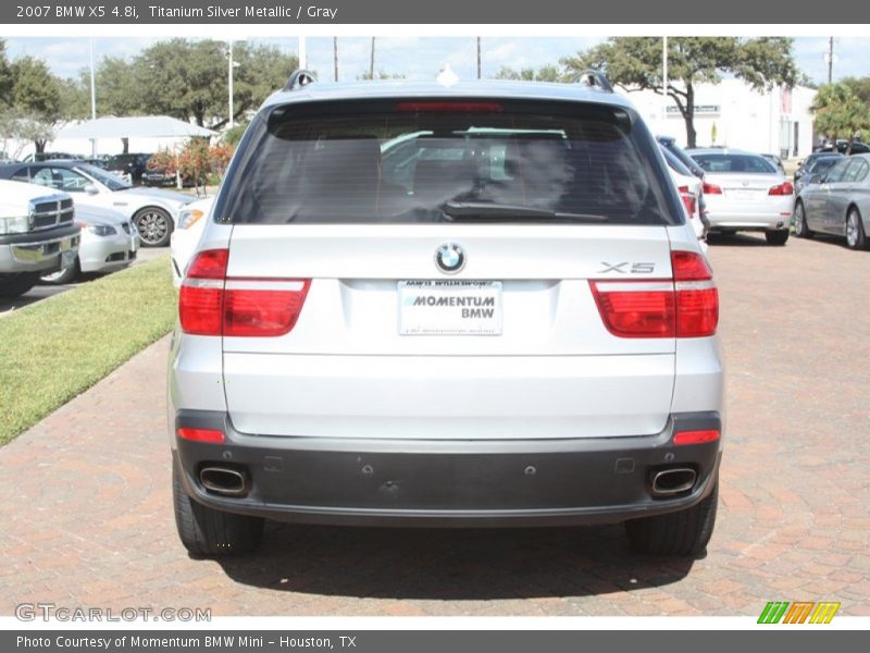 Titanium Silver Metallic / Gray 2007 BMW X5 4.8i