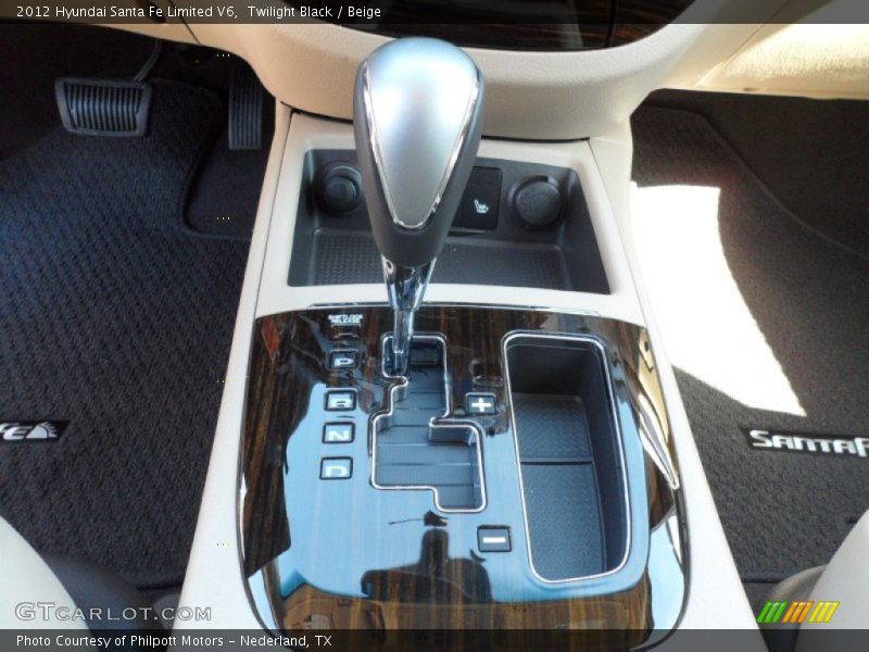 Twilight Black / Beige 2012 Hyundai Santa Fe Limited V6