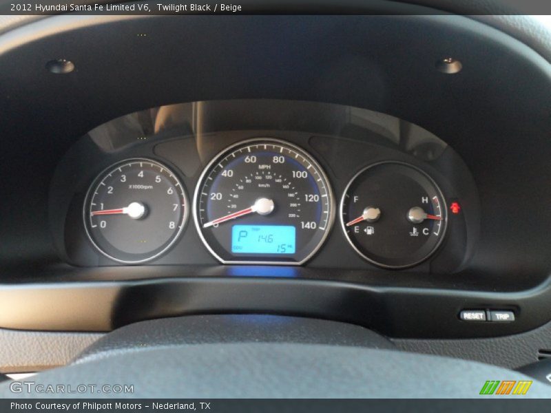 Twilight Black / Beige 2012 Hyundai Santa Fe Limited V6