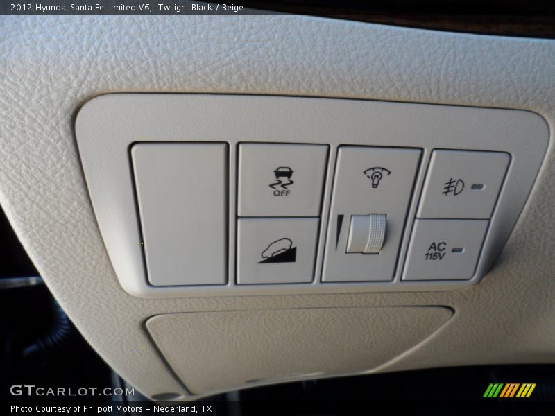 Controls of 2012 Santa Fe Limited V6