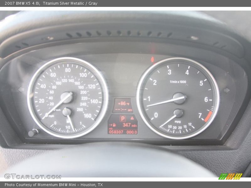 Titanium Silver Metallic / Gray 2007 BMW X5 4.8i