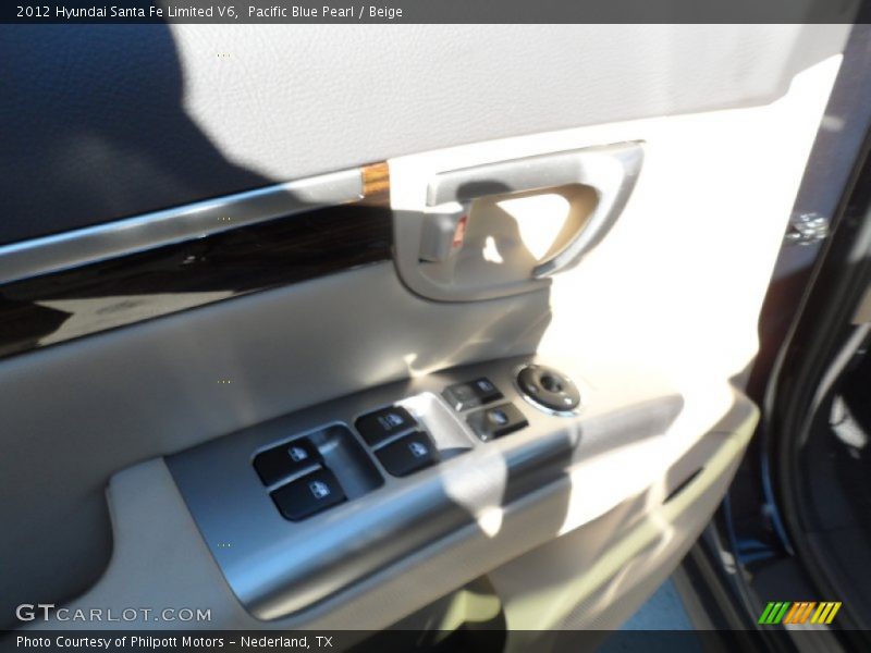 Pacific Blue Pearl / Beige 2012 Hyundai Santa Fe Limited V6