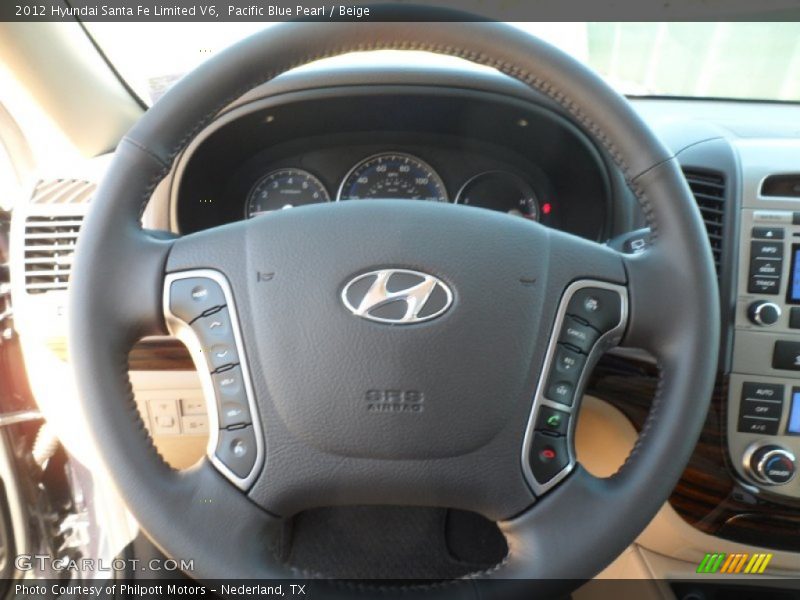  2012 Santa Fe Limited V6 Steering Wheel