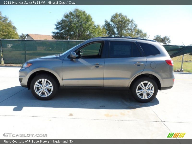 Mineral Gray / Gray 2012 Hyundai Santa Fe SE V6