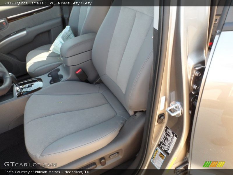 Mineral Gray / Gray 2012 Hyundai Santa Fe SE V6