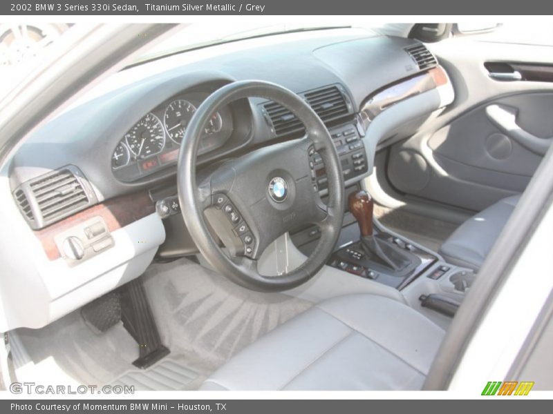 Titanium Silver Metallic / Grey 2002 BMW 3 Series 330i Sedan