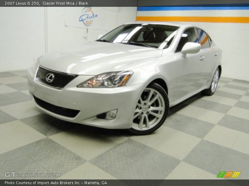 Glacier Frost Mica / Black 2007 Lexus IS 250