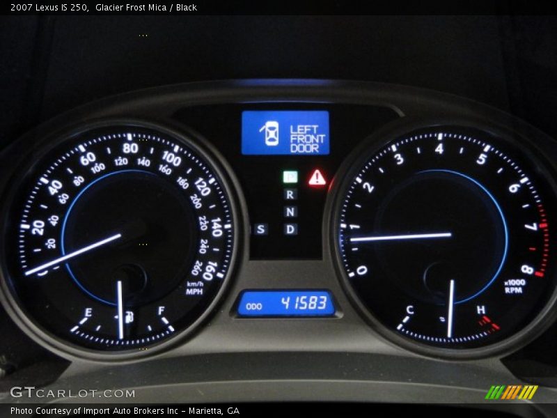 Glacier Frost Mica / Black 2007 Lexus IS 250