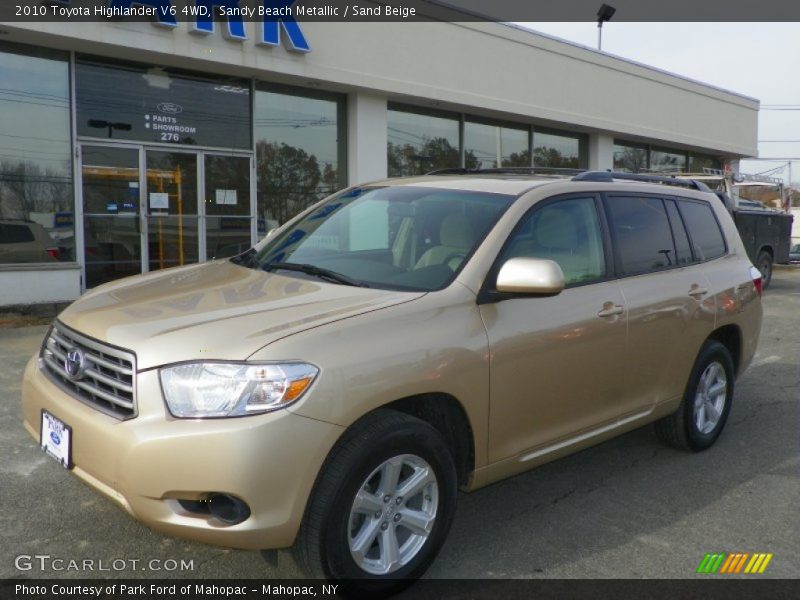 Sandy Beach Metallic / Sand Beige 2010 Toyota Highlander V6 4WD