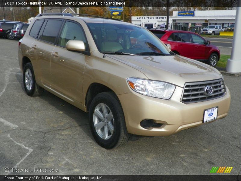Sandy Beach Metallic / Sand Beige 2010 Toyota Highlander V6 4WD