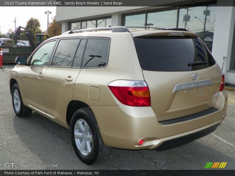 Sandy Beach Metallic / Sand Beige 2010 Toyota Highlander V6 4WD