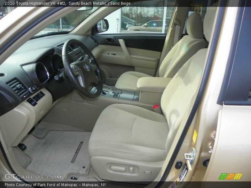 Sandy Beach Metallic / Sand Beige 2010 Toyota Highlander V6 4WD