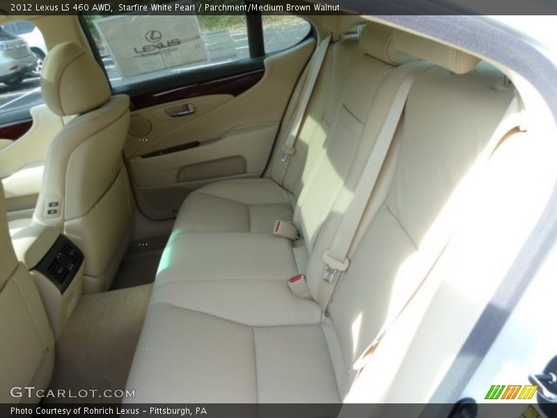 Starfire White Pearl / Parchment/Medium Brown Walnut 2012 Lexus LS 460 AWD