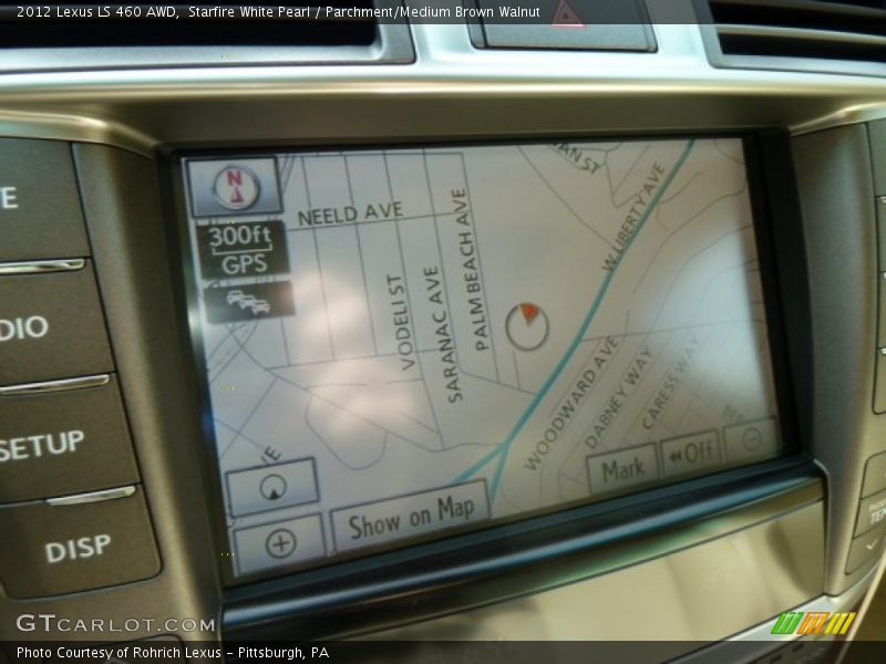 Starfire White Pearl / Parchment/Medium Brown Walnut 2012 Lexus LS 460 AWD