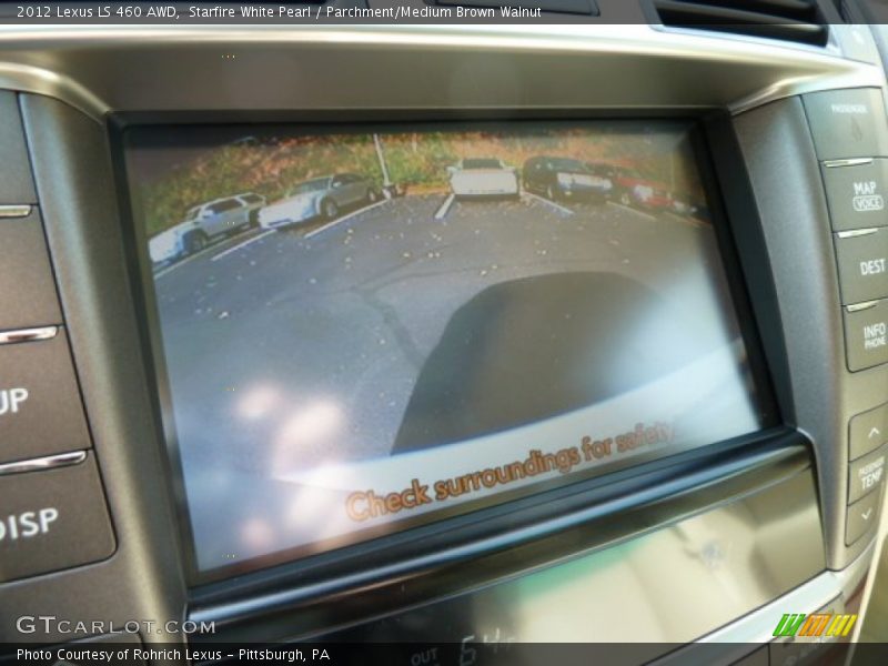 Starfire White Pearl / Parchment/Medium Brown Walnut 2012 Lexus LS 460 AWD