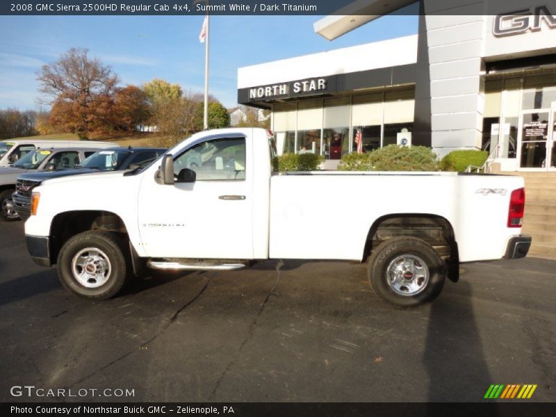Summit White / Dark Titanium 2008 GMC Sierra 2500HD Regular Cab 4x4