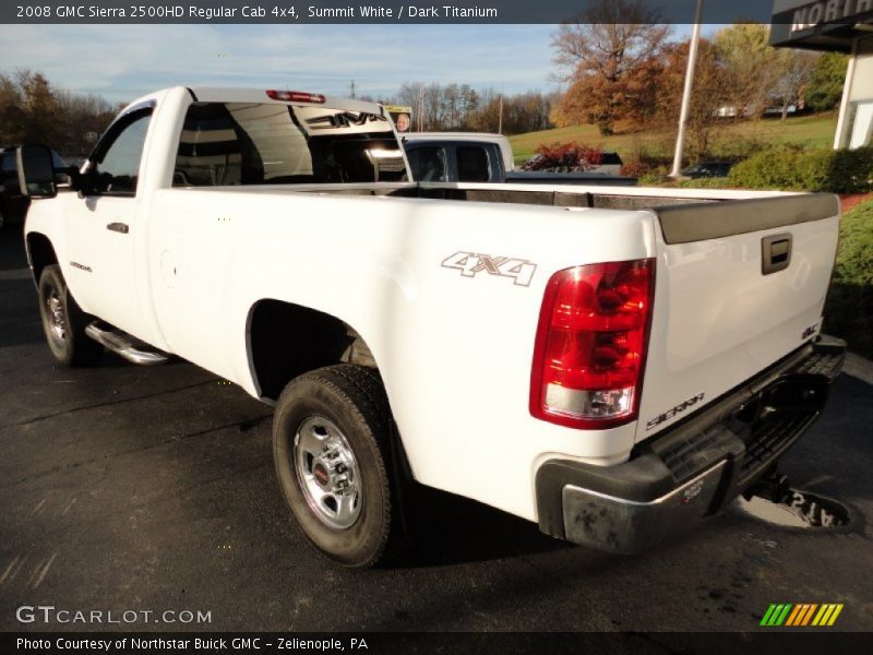 Summit White / Dark Titanium 2008 GMC Sierra 2500HD Regular Cab 4x4