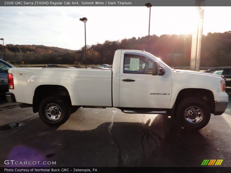 Summit White / Dark Titanium 2008 GMC Sierra 2500HD Regular Cab 4x4