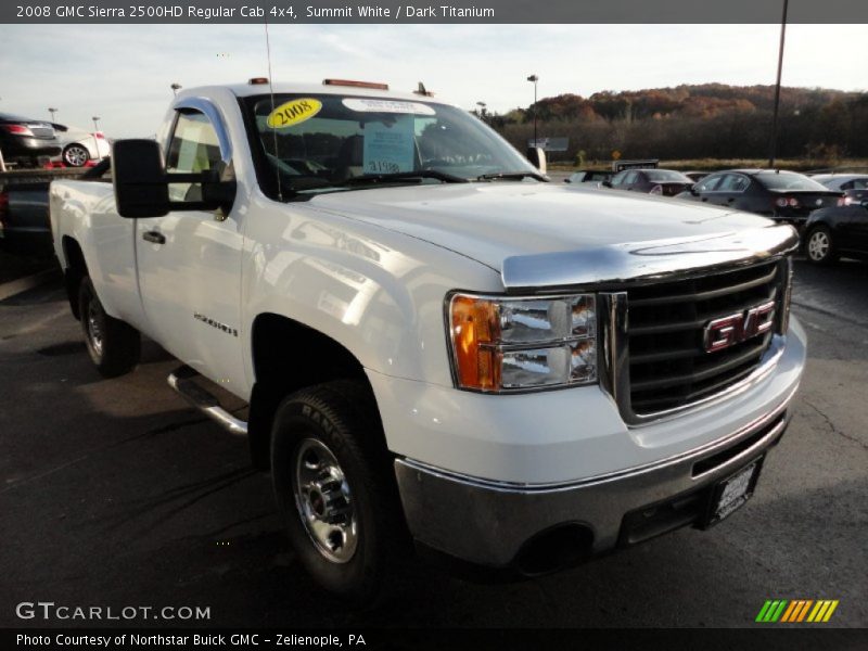 Summit White / Dark Titanium 2008 GMC Sierra 2500HD Regular Cab 4x4