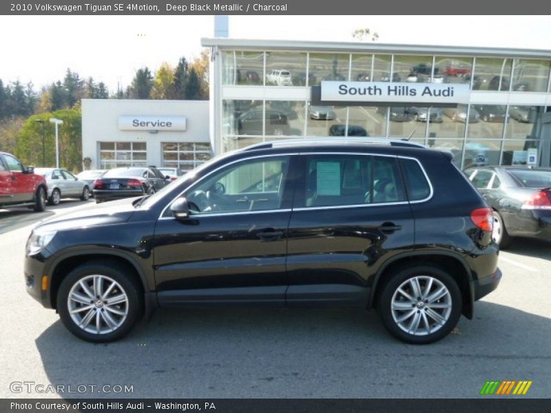 Deep Black Metallic / Charcoal 2010 Volkswagen Tiguan SE 4Motion