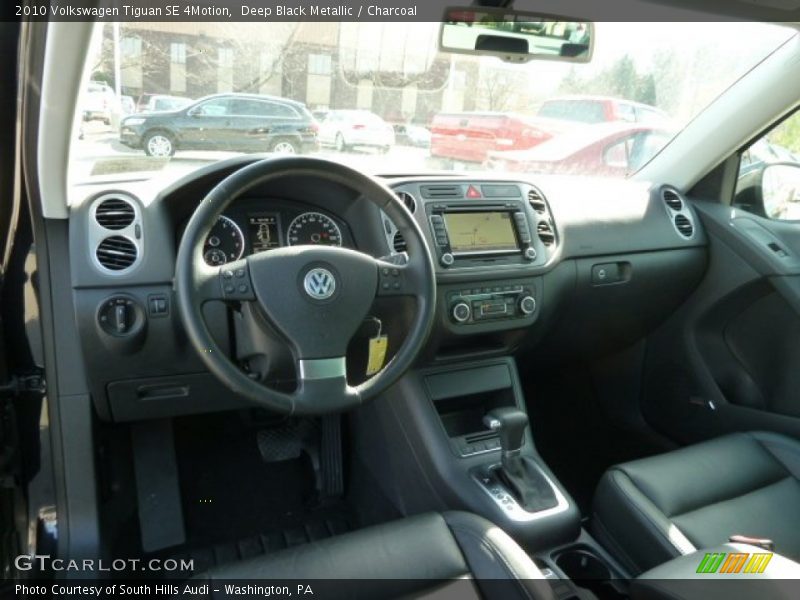 Deep Black Metallic / Charcoal 2010 Volkswagen Tiguan SE 4Motion