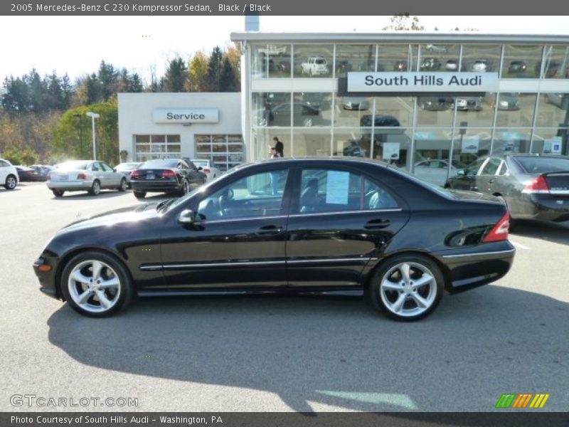 Black / Black 2005 Mercedes-Benz C 230 Kompressor Sedan