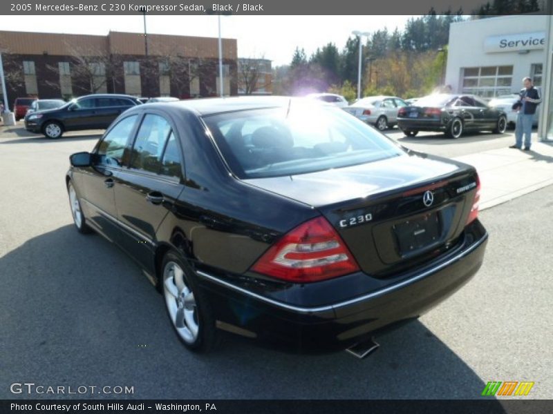 Black / Black 2005 Mercedes-Benz C 230 Kompressor Sedan