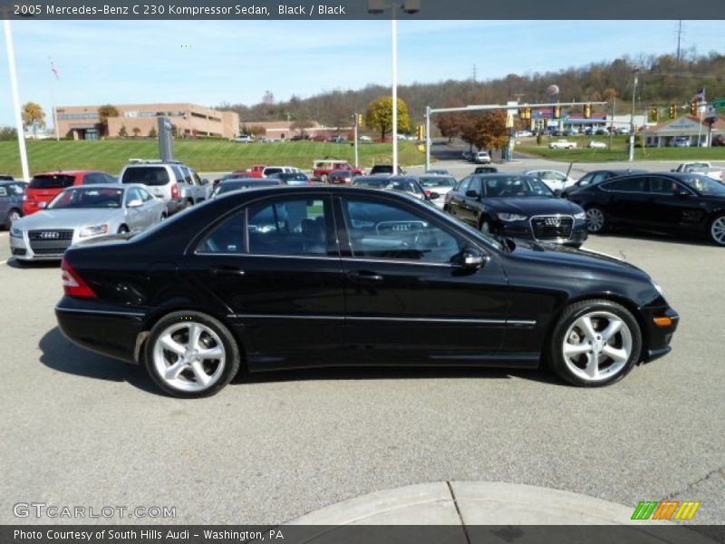 Black / Black 2005 Mercedes-Benz C 230 Kompressor Sedan
