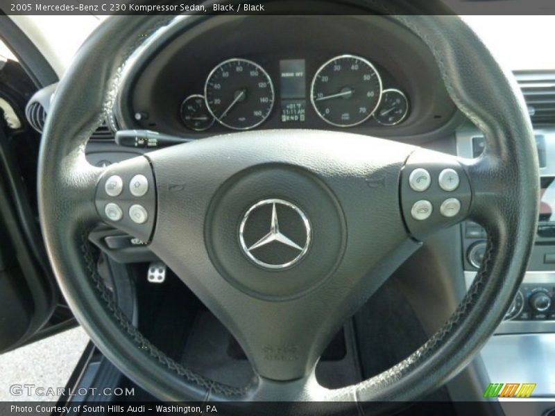Black / Black 2005 Mercedes-Benz C 230 Kompressor Sedan