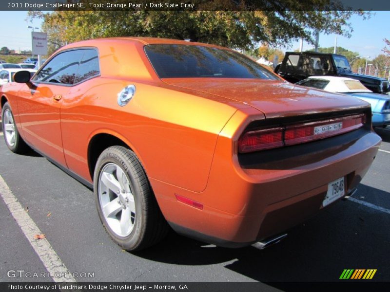 Toxic Orange Pearl / Dark Slate Gray 2011 Dodge Challenger SE
