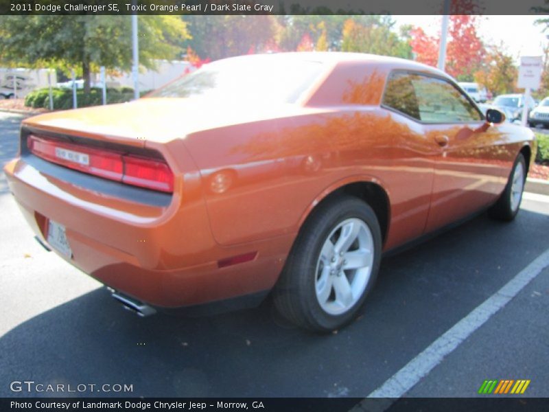 Toxic Orange Pearl / Dark Slate Gray 2011 Dodge Challenger SE