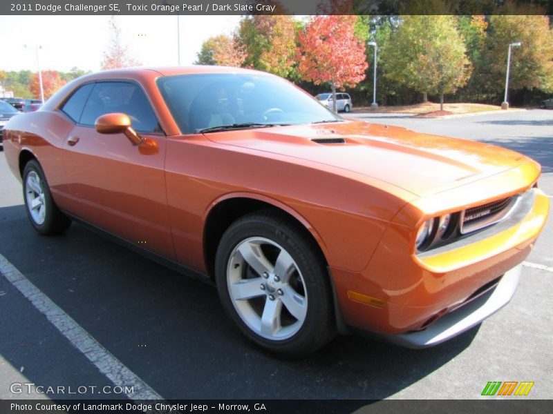 Toxic Orange Pearl / Dark Slate Gray 2011 Dodge Challenger SE