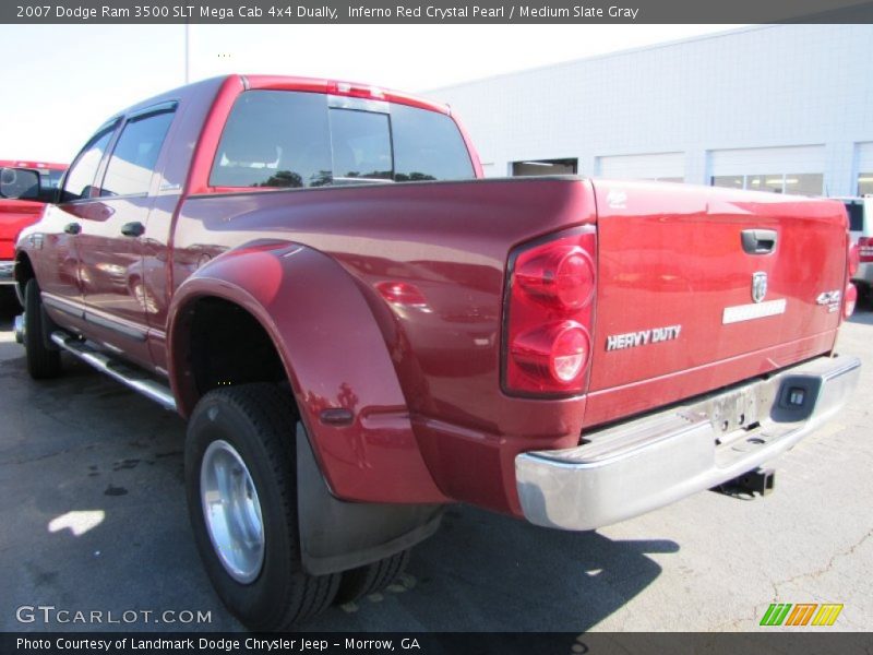 Inferno Red Crystal Pearl / Medium Slate Gray 2007 Dodge Ram 3500 SLT Mega Cab 4x4 Dually