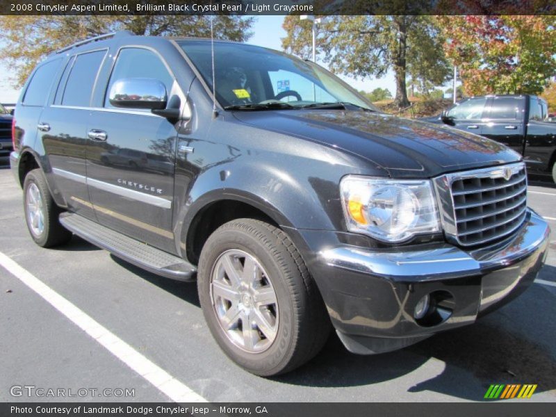Brilliant Black Crystal Pearl / Light Graystone 2008 Chrysler Aspen Limited