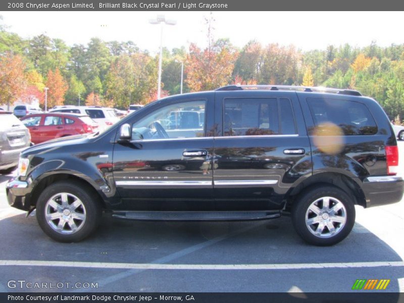Brilliant Black Crystal Pearl / Light Graystone 2008 Chrysler Aspen Limited