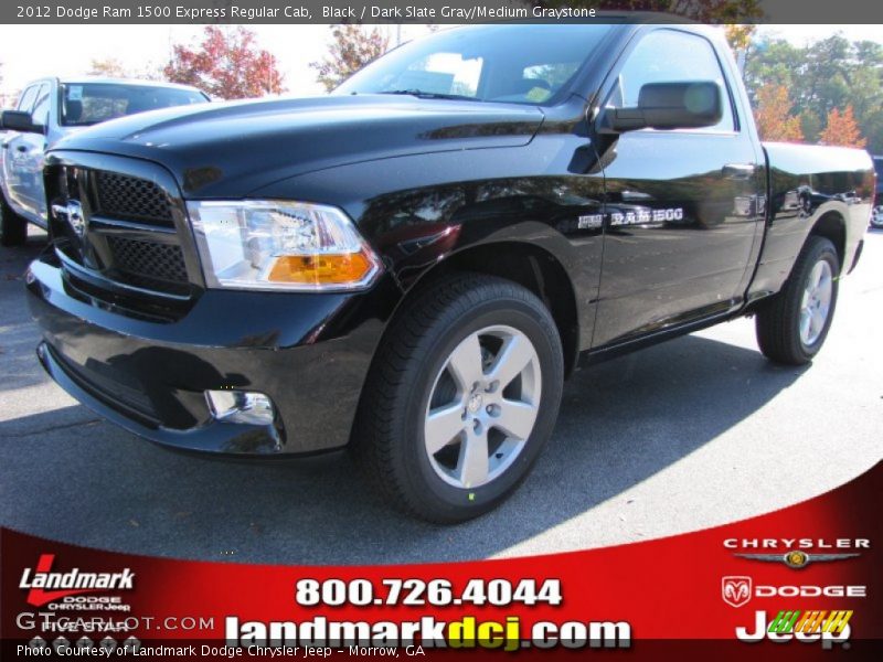 Black / Dark Slate Gray/Medium Graystone 2012 Dodge Ram 1500 Express Regular Cab