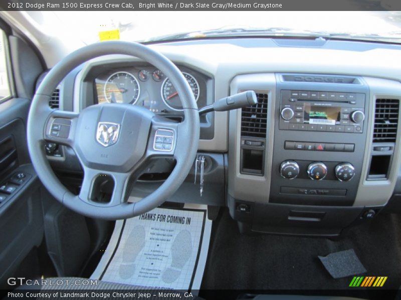 Bright White / Dark Slate Gray/Medium Graystone 2012 Dodge Ram 1500 Express Crew Cab