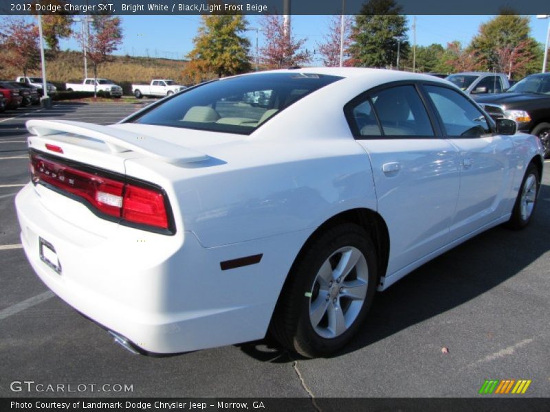 Bright White / Black/Light Frost Beige 2012 Dodge Charger SXT