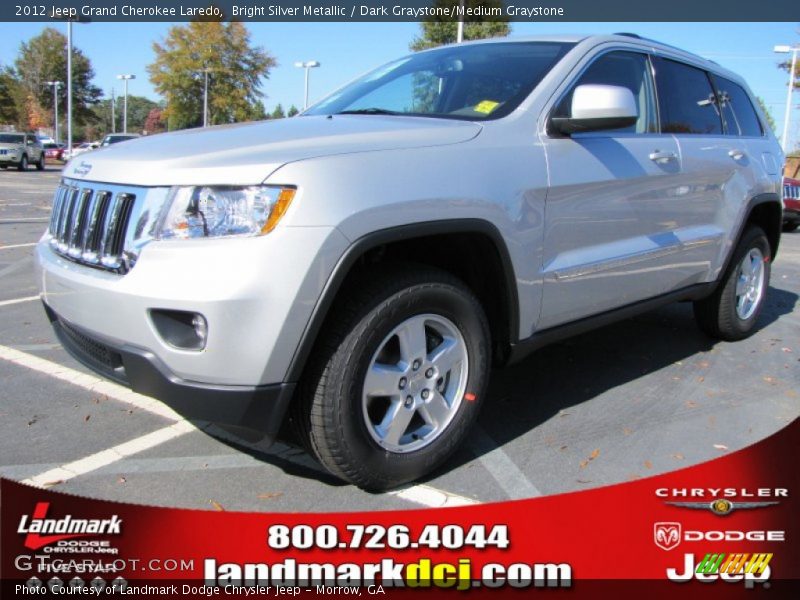 Bright Silver Metallic / Dark Graystone/Medium Graystone 2012 Jeep Grand Cherokee Laredo