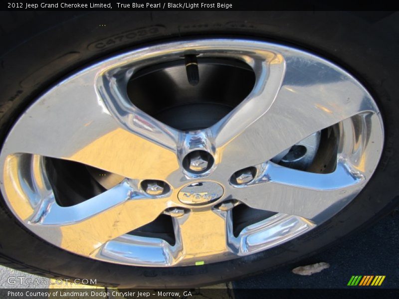 True Blue Pearl / Black/Light Frost Beige 2012 Jeep Grand Cherokee Limited