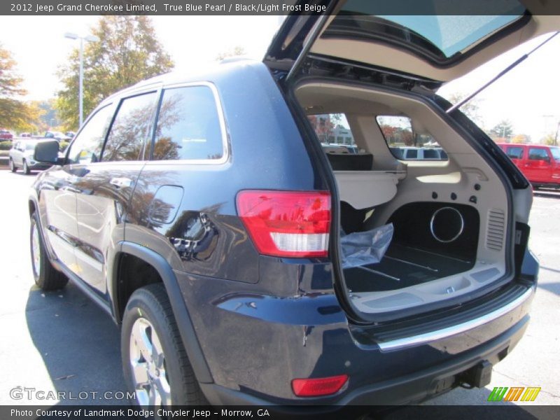 True Blue Pearl / Black/Light Frost Beige 2012 Jeep Grand Cherokee Limited