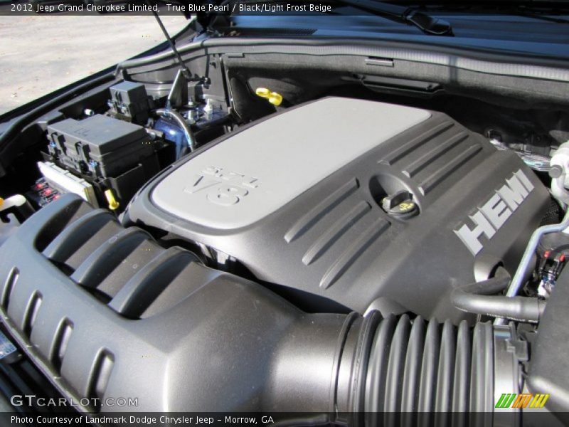 True Blue Pearl / Black/Light Frost Beige 2012 Jeep Grand Cherokee Limited