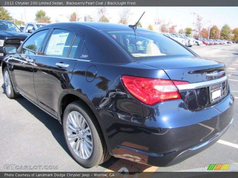 Blackberry Pearl Coat / Black/Light Frost 2012 Chrysler 200 Limited Sedan