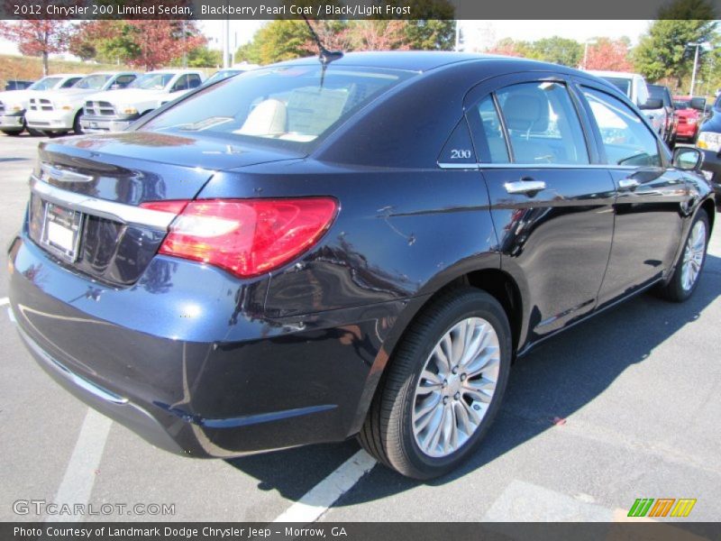 Blackberry Pearl Coat / Black/Light Frost 2012 Chrysler 200 Limited Sedan
