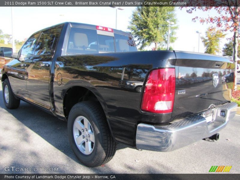 Brilliant Black Crystal Pearl / Dark Slate Gray/Medium Graystone 2011 Dodge Ram 1500 SLT Crew Cab