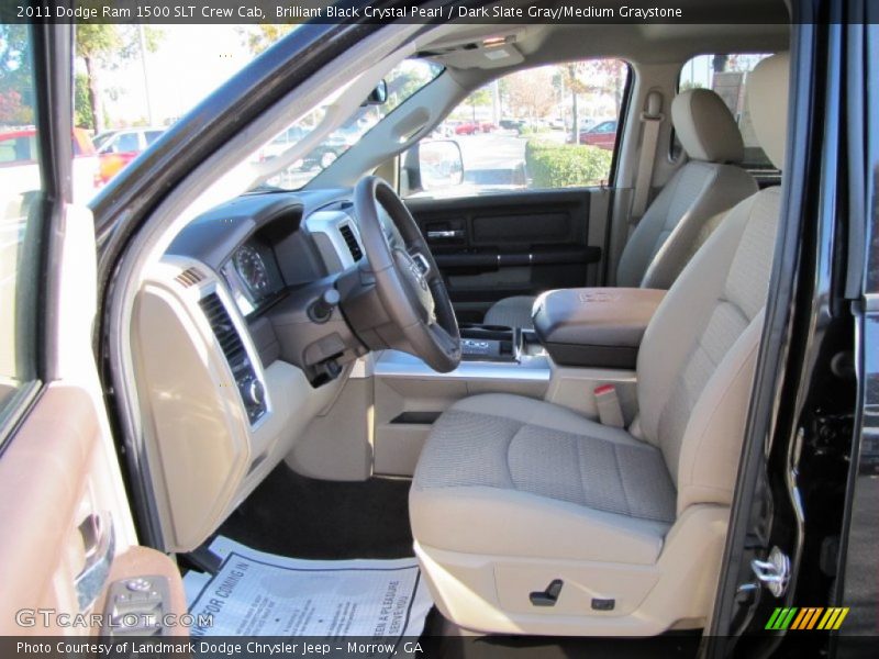 Brilliant Black Crystal Pearl / Dark Slate Gray/Medium Graystone 2011 Dodge Ram 1500 SLT Crew Cab