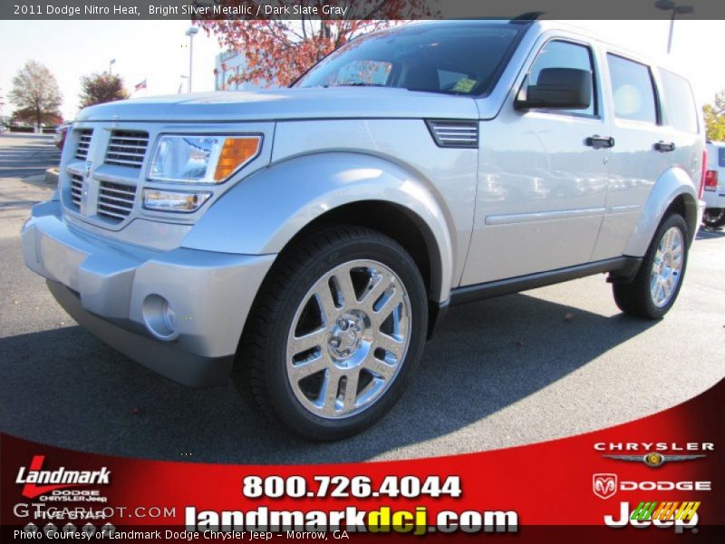 Bright Silver Metallic / Dark Slate Gray 2011 Dodge Nitro Heat